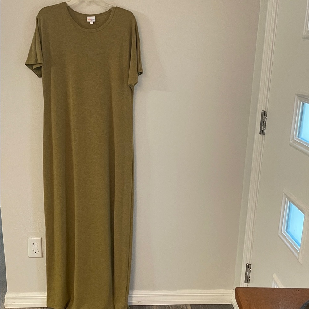 LuLaRoe Olive Green Maxi Dress